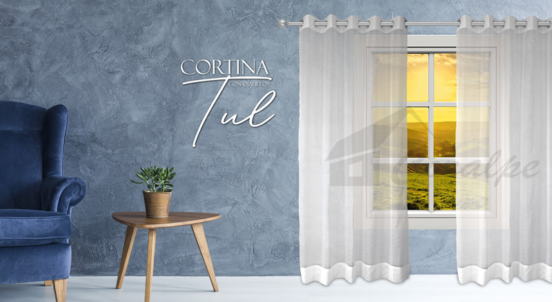 Tulle Curtain with Eyelet